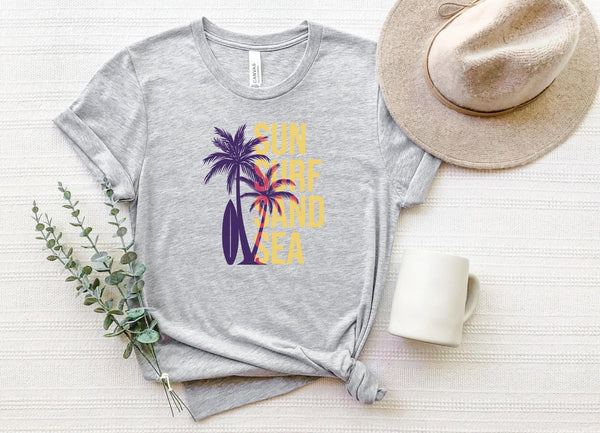 T-Shirt-Sun-Surf-Sand-Sea T-Shirt-S-Athletic Heather-Jack N Roy