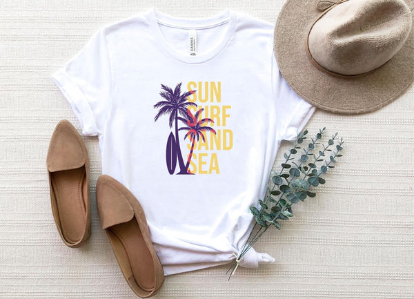 T-Shirt-Sun-Surf-Sand-Sea T-Shirt-S-White-Jack N Roy