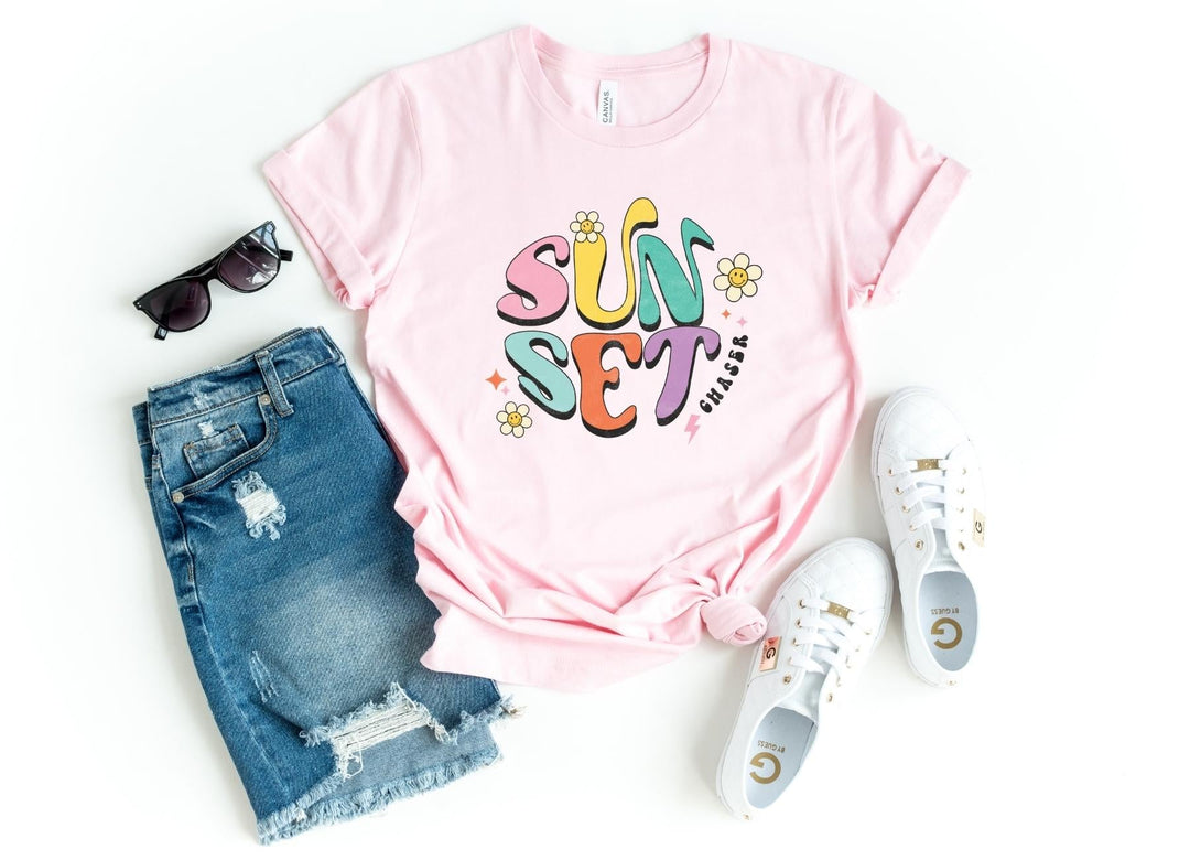 Shirts & Tops-Sunset Chaser T-Shirt-S-Pink-Jack N Roy