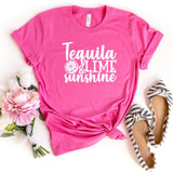 T-Shirt-Tequila, Lime, Sunshine T-Shirt-S-Charity Pink-Jack N Roy