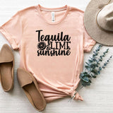 T-Shirt-Tequila, Lime, Sunshine T-Shirt-S-Heather Peach-Jack N Roy