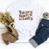 T-Shirt-Thankful Grateful Blessed T-Shirt-S-White-Jack N Roy