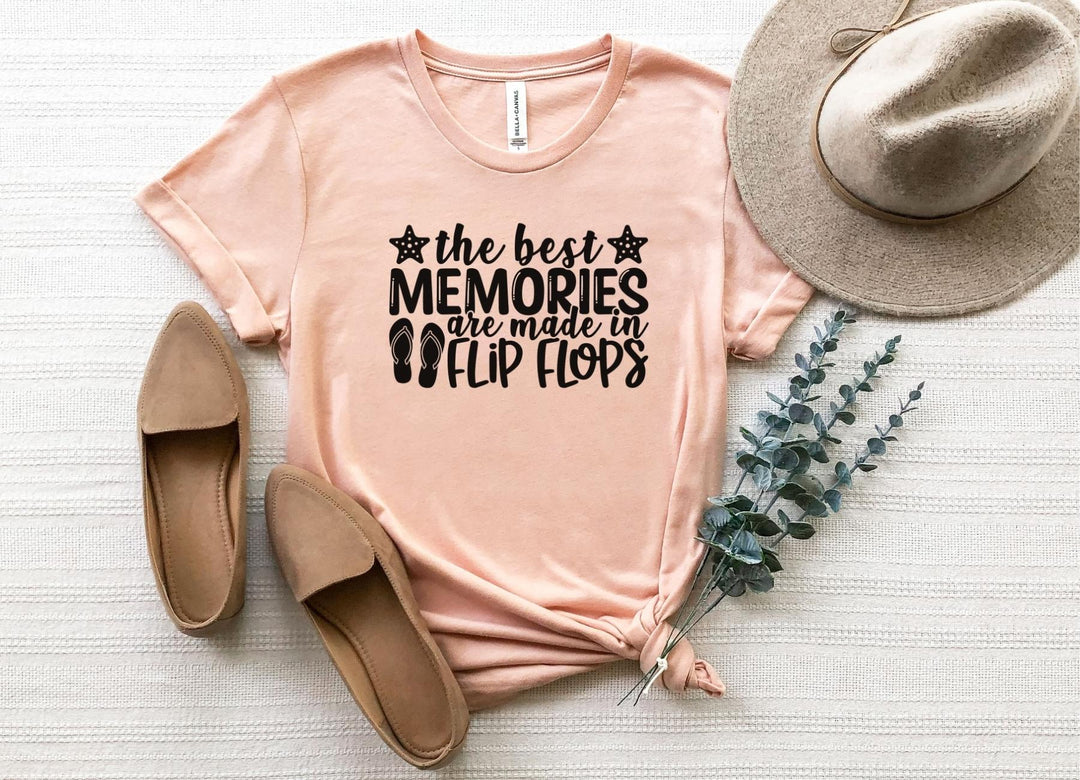 Shirts & Tops-The Best Memories T-Shirt-S-Heather Peach-Jack N Roy