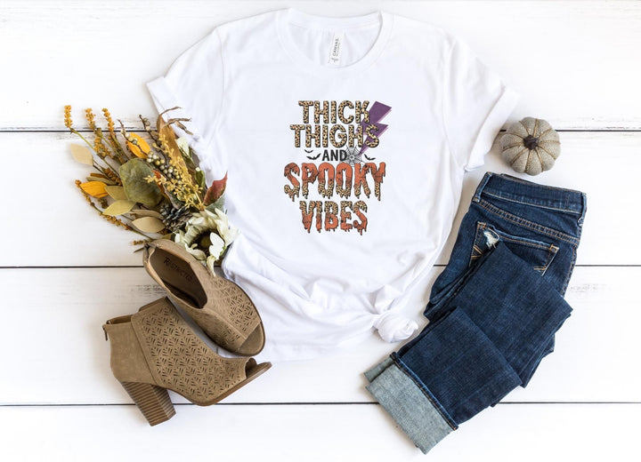 Shirts & Tops-Thick Thighs & Spooky Vibes T-Shirt-S-White-Jack N Roy