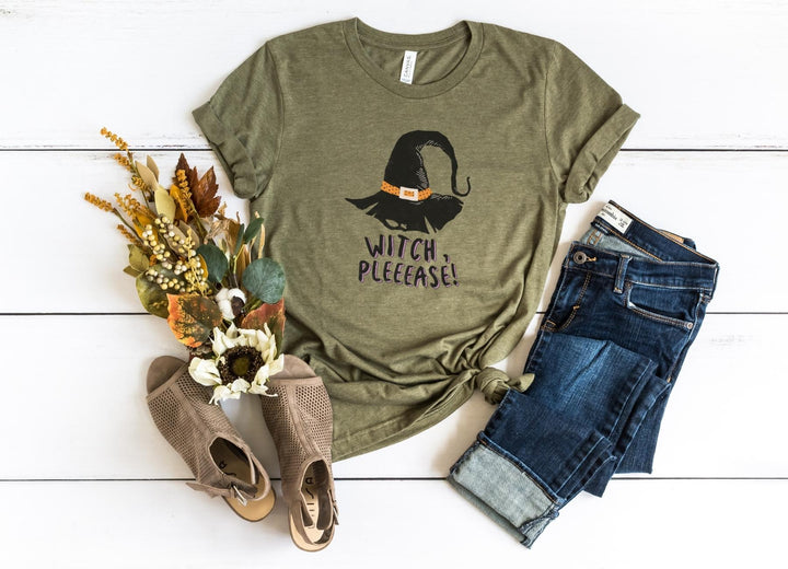 Shirts & Tops-Witch Please T-Shirt-S-Heather Olive-Jack N Roy