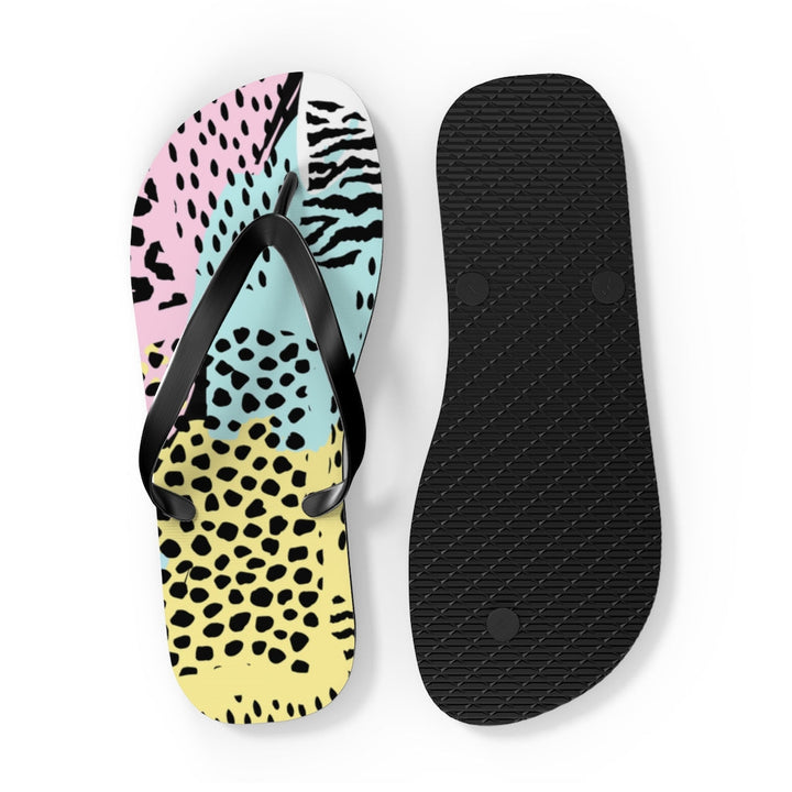 Shoes-Abstract Animal Print Flip Flops-Jack N Roy