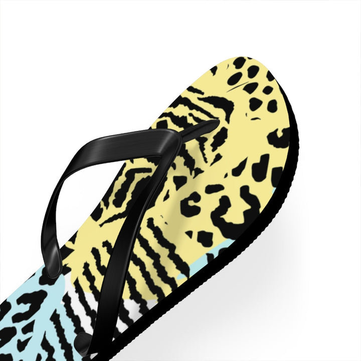 Shoes-Abstract Animal Print Flip Flops-Jack N Roy