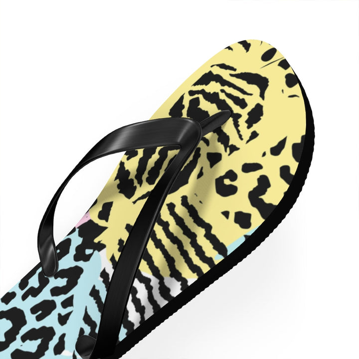 Shoes-Abstract Animal Print Flip Flops-Jack N Roy