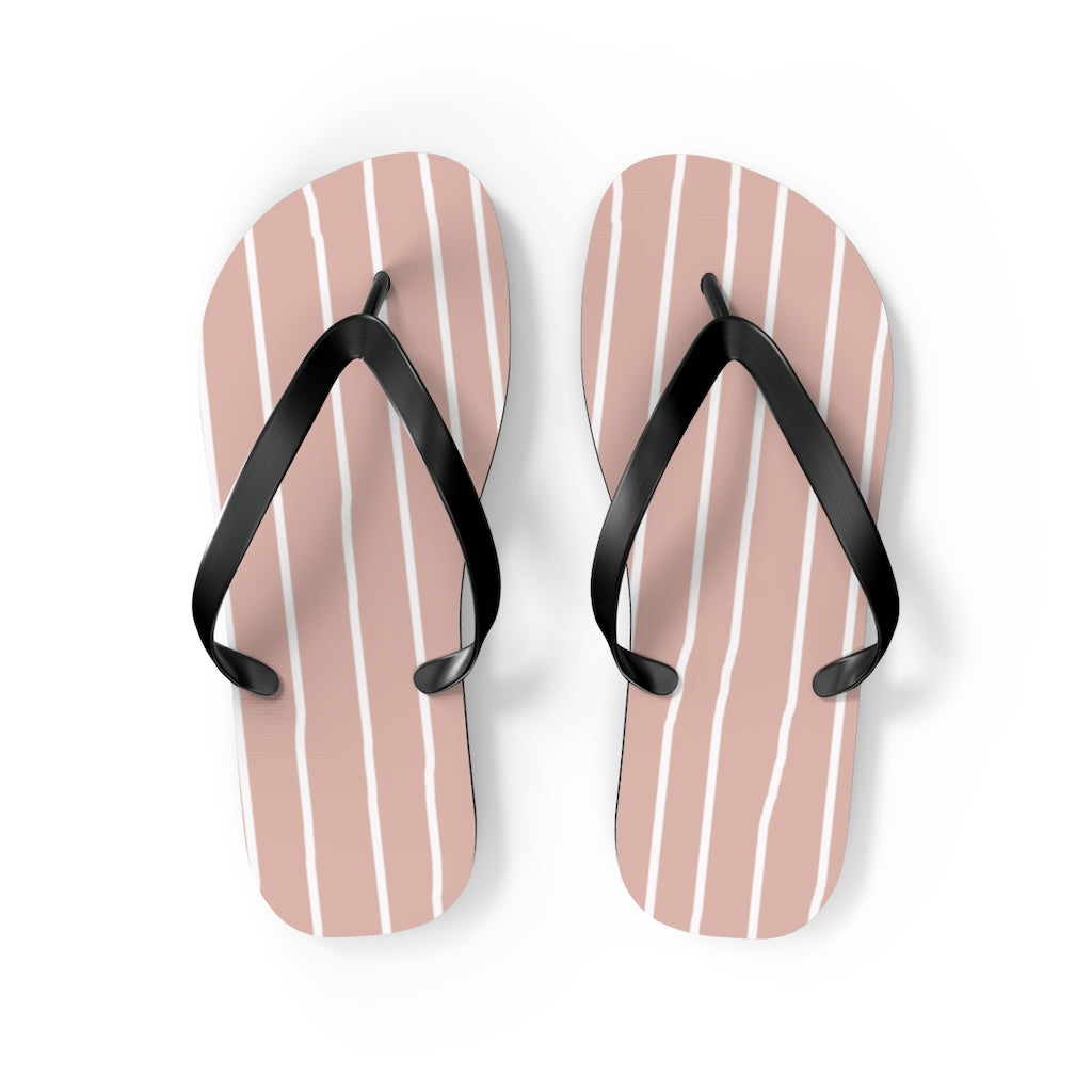 Shoes-Chic Pink Flip Flops-M-Jack N Roy
