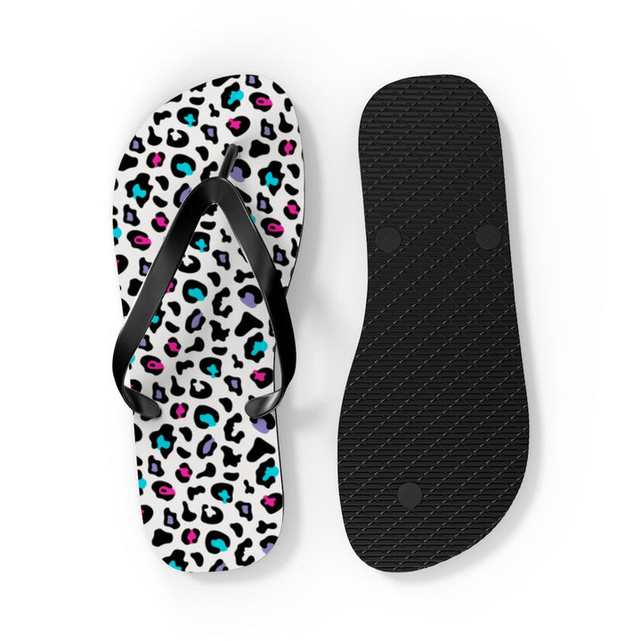 Shoes-Colorful Leopard Flip Flops-Jack N Roy