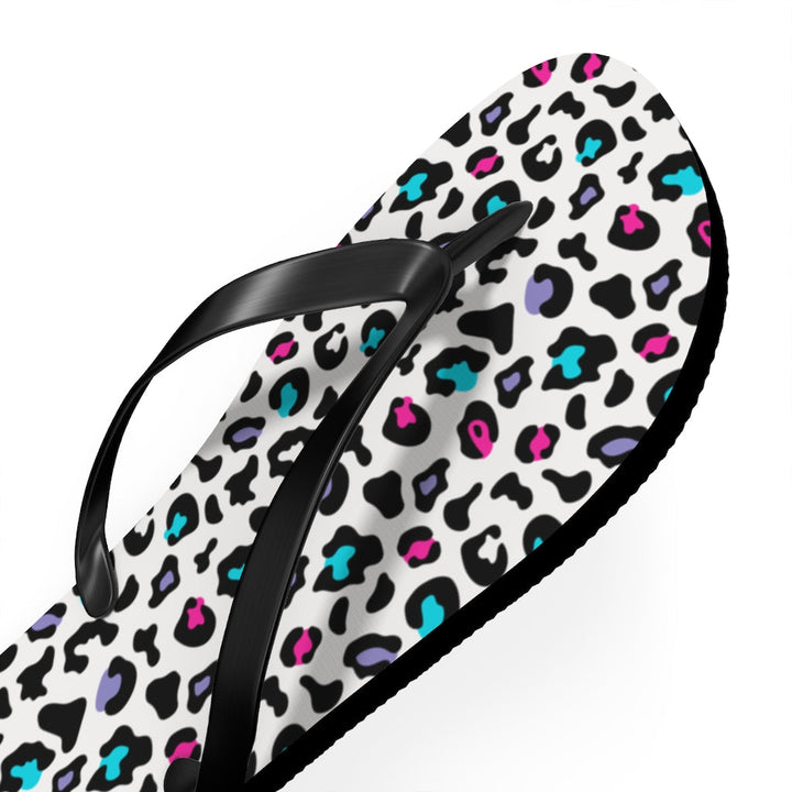 Shoes-Colorful Leopard Flip Flops-Jack N Roy