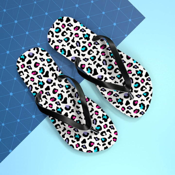 Shoes-Colorful Leopard Flip Flops-Jack N Roy