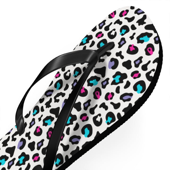 Shoes-Colorful Leopard Flip Flops-Jack N Roy
