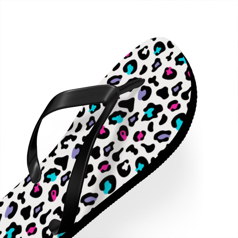 Shoes-Colorful Leopard Flip Flops-Jack N Roy
