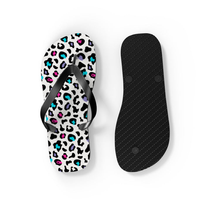 Shoes-Colorful Leopard Flip Flops-Jack N Roy