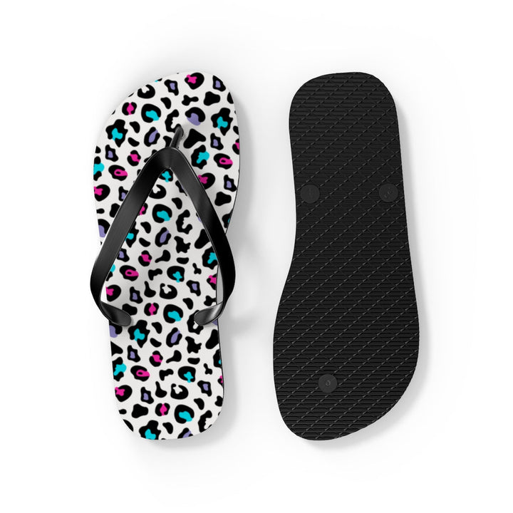 Shoes-Colorful Leopard Flip Flops-Jack N Roy