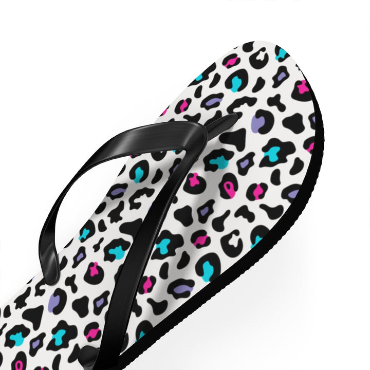 Shoes-Colorful Leopard Flip Flops-Jack N Roy