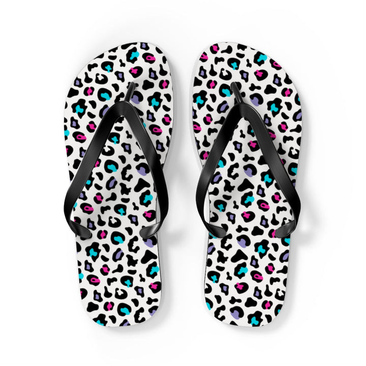 Shoes-Colorful Leopard Flip Flops-L-Jack N Roy