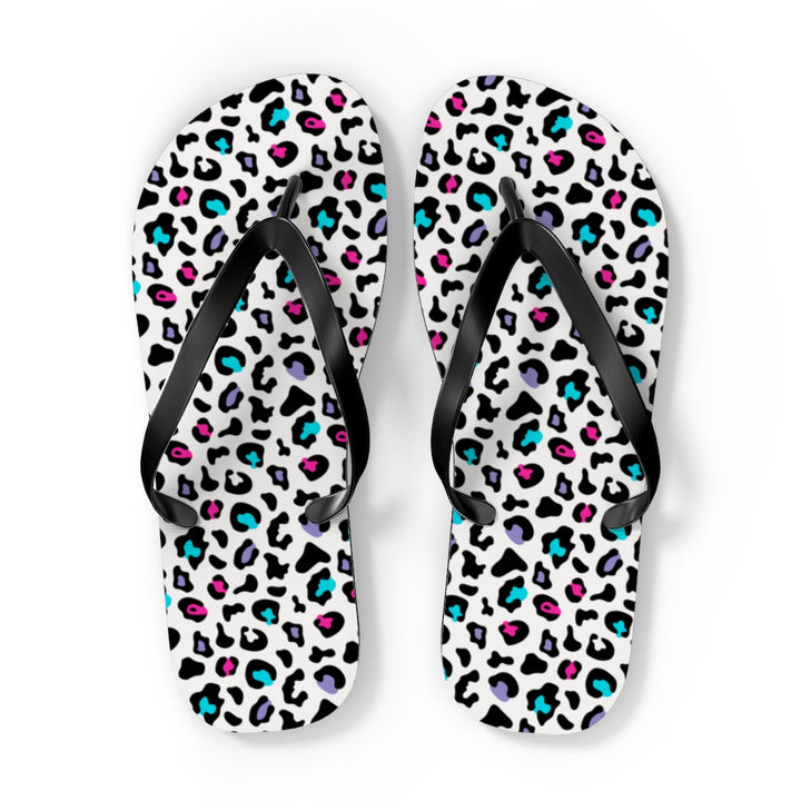 Shoes-Colorful Leopard Flip Flops-XL-Jack N Roy