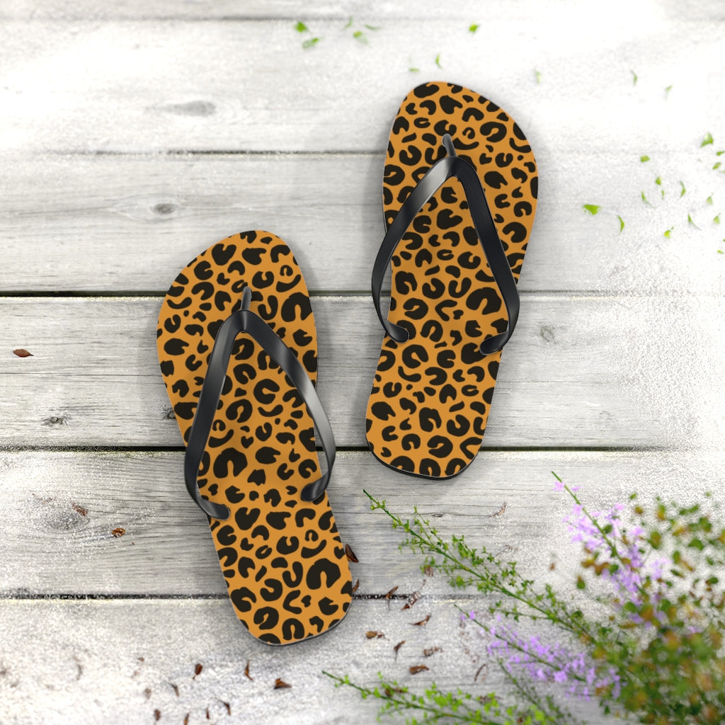 Shoes-Leopard Flip Flops-Jack N Roy