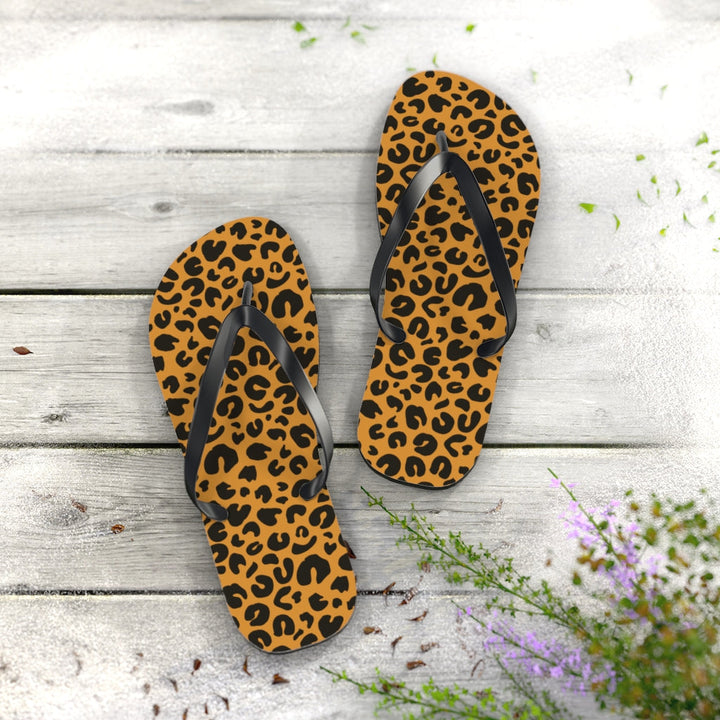 Shoes-Leopard Flip Flops-Jack N Roy