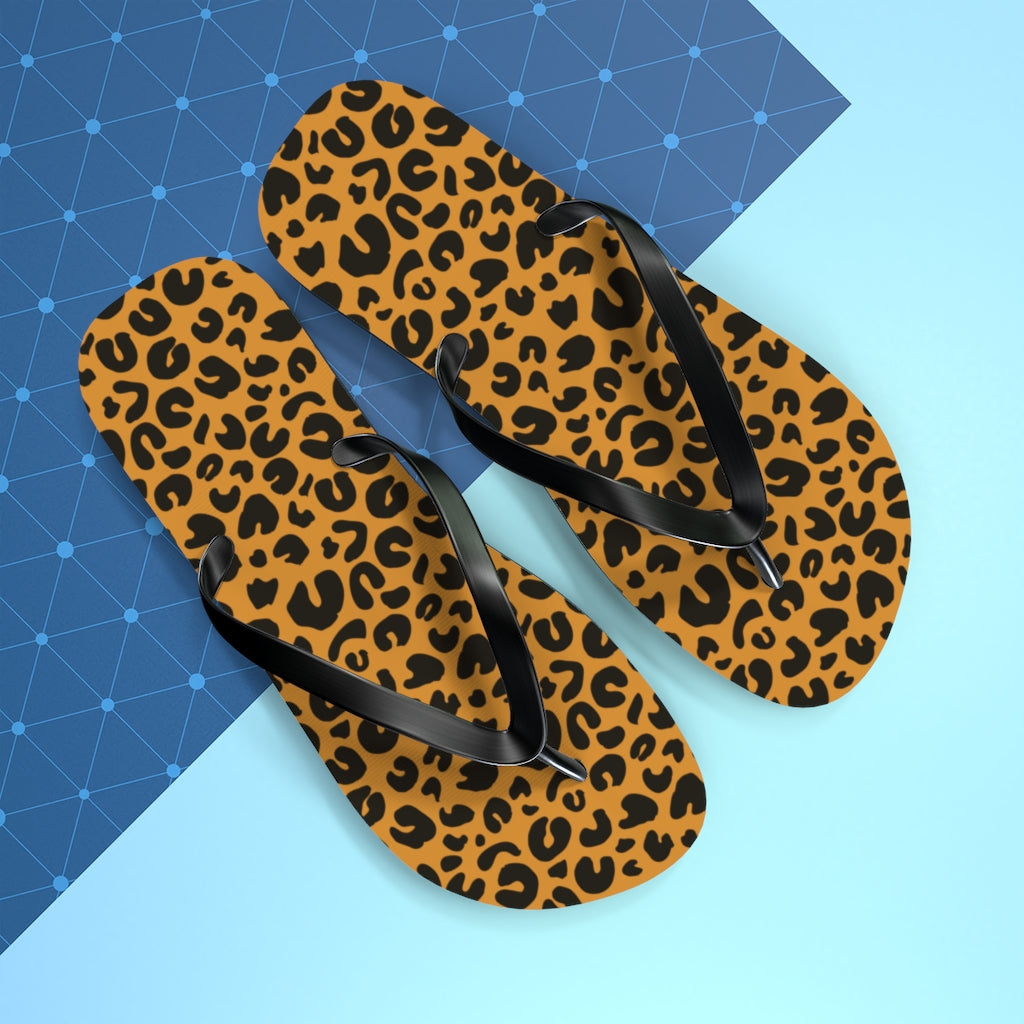 Shoes-Leopard Flip Flops-Jack N Roy