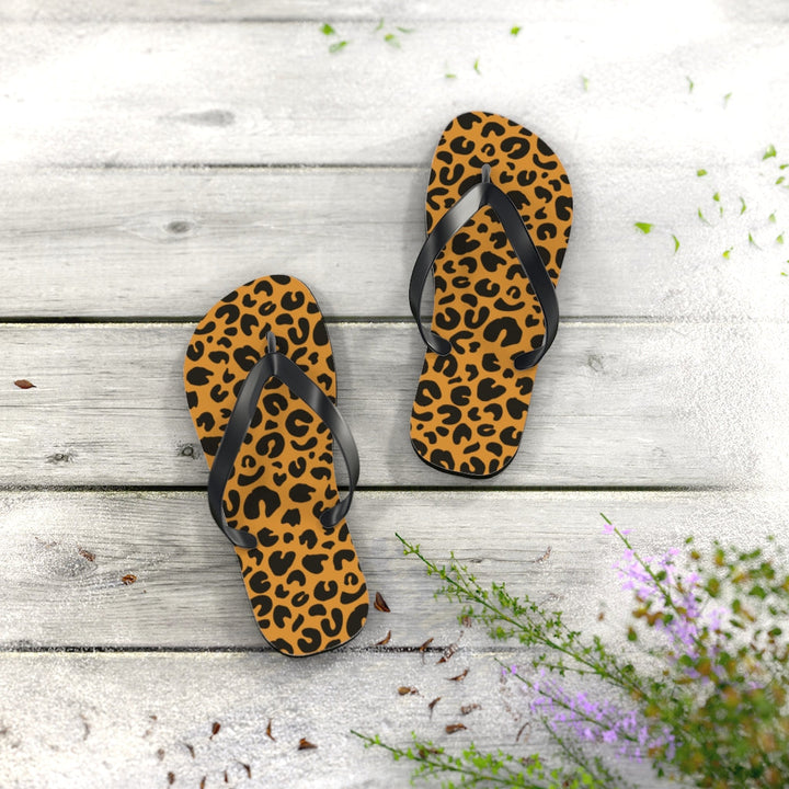 Shoes-Leopard Flip Flops-Jack N Roy