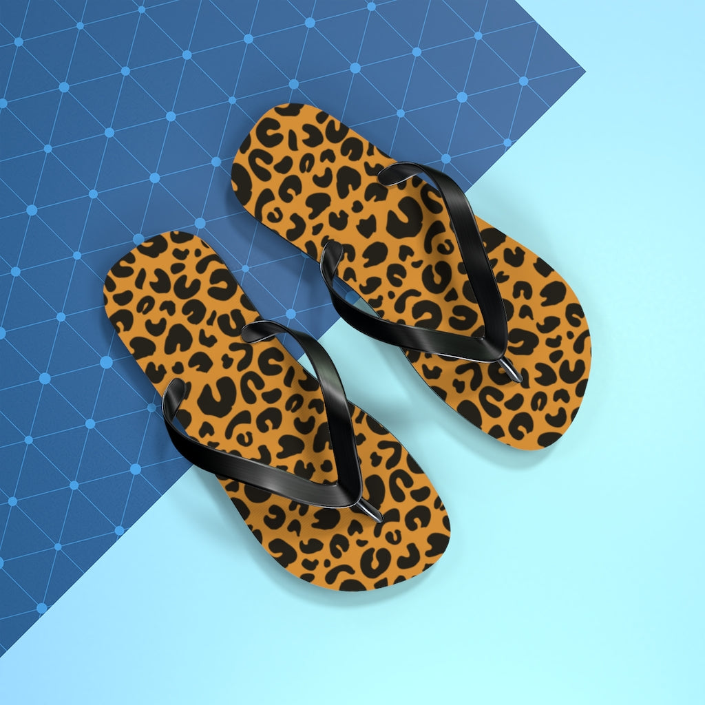 Shoes-Leopard Flip Flops-Jack N Roy