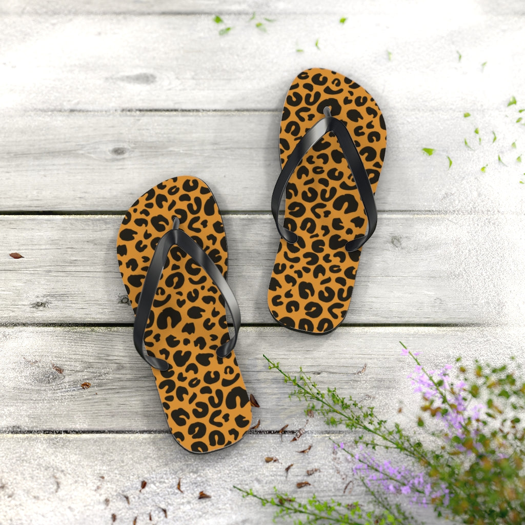 Shoes-Leopard Flip Flops-Jack N Roy