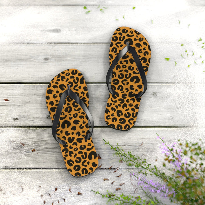 Shoes-Leopard Flip Flops-Jack N Roy