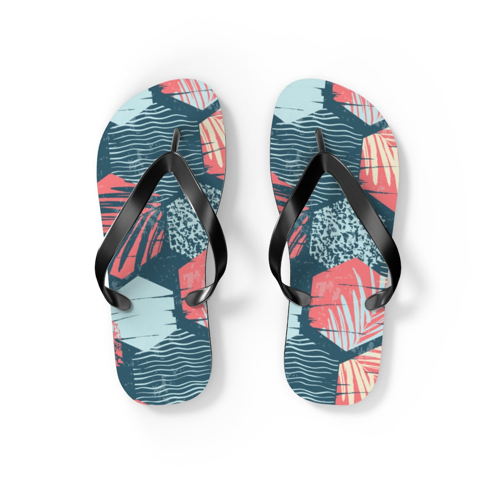 Shoes-Palm Trees Flip Flops-S-Jack N Roy