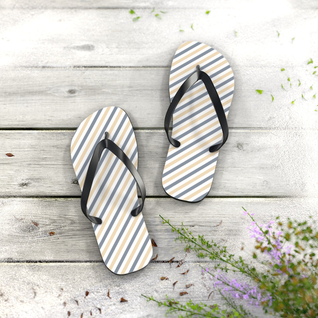 Shoes-Summer Stripes Flip Flops-Jack N Roy