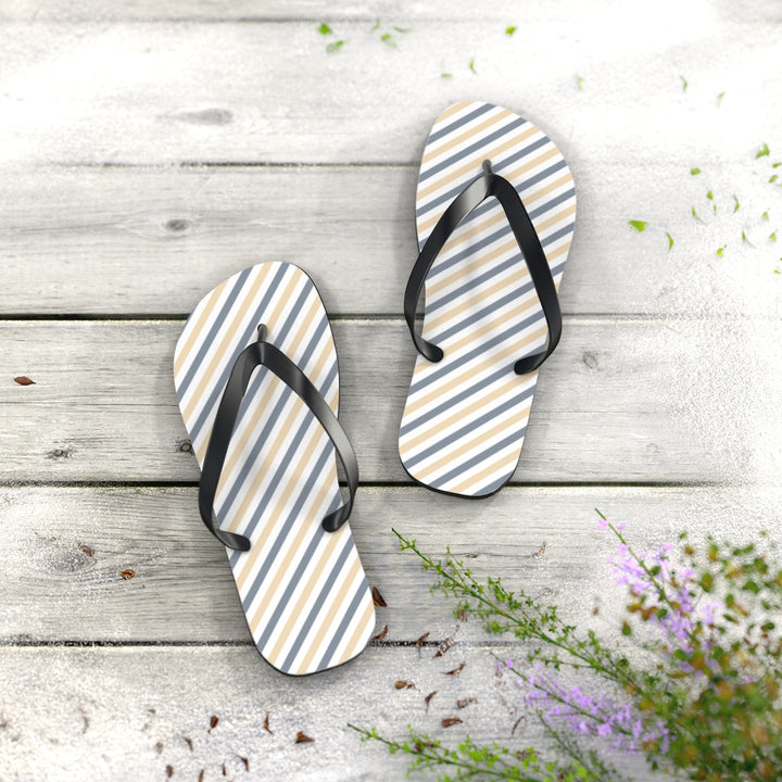 Shoes-Summer Stripes Flip Flops-Jack N Roy