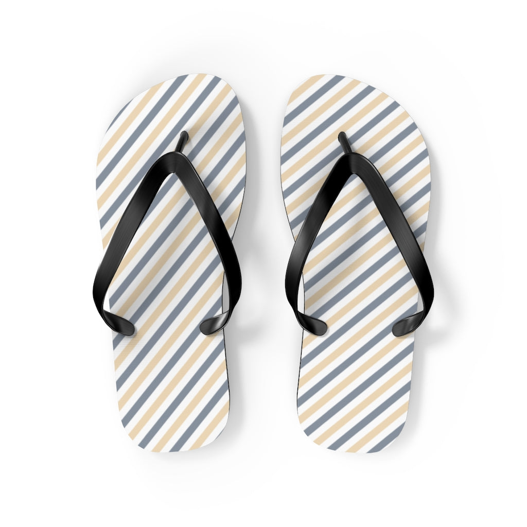 Shoes-Summer Stripes Flip Flops-M-Jack N Roy