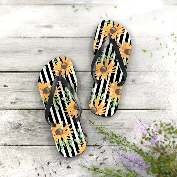 Shoes-Sunflowers Flip Flops-Jack N Roy