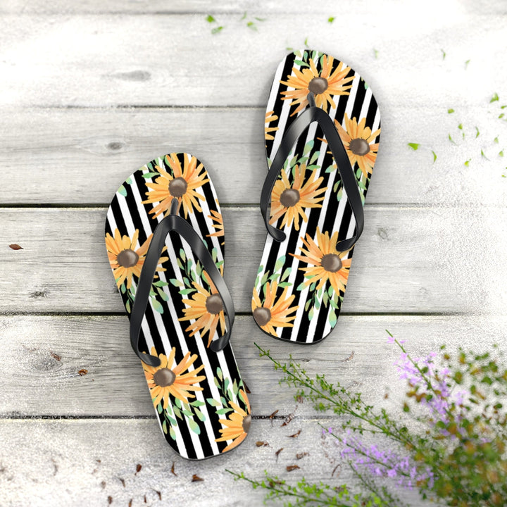 Shoes-Sunflowers Flip Flops-Jack N Roy