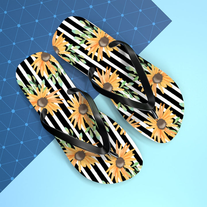 Shoes-Sunflowers Flip Flops-Jack N Roy