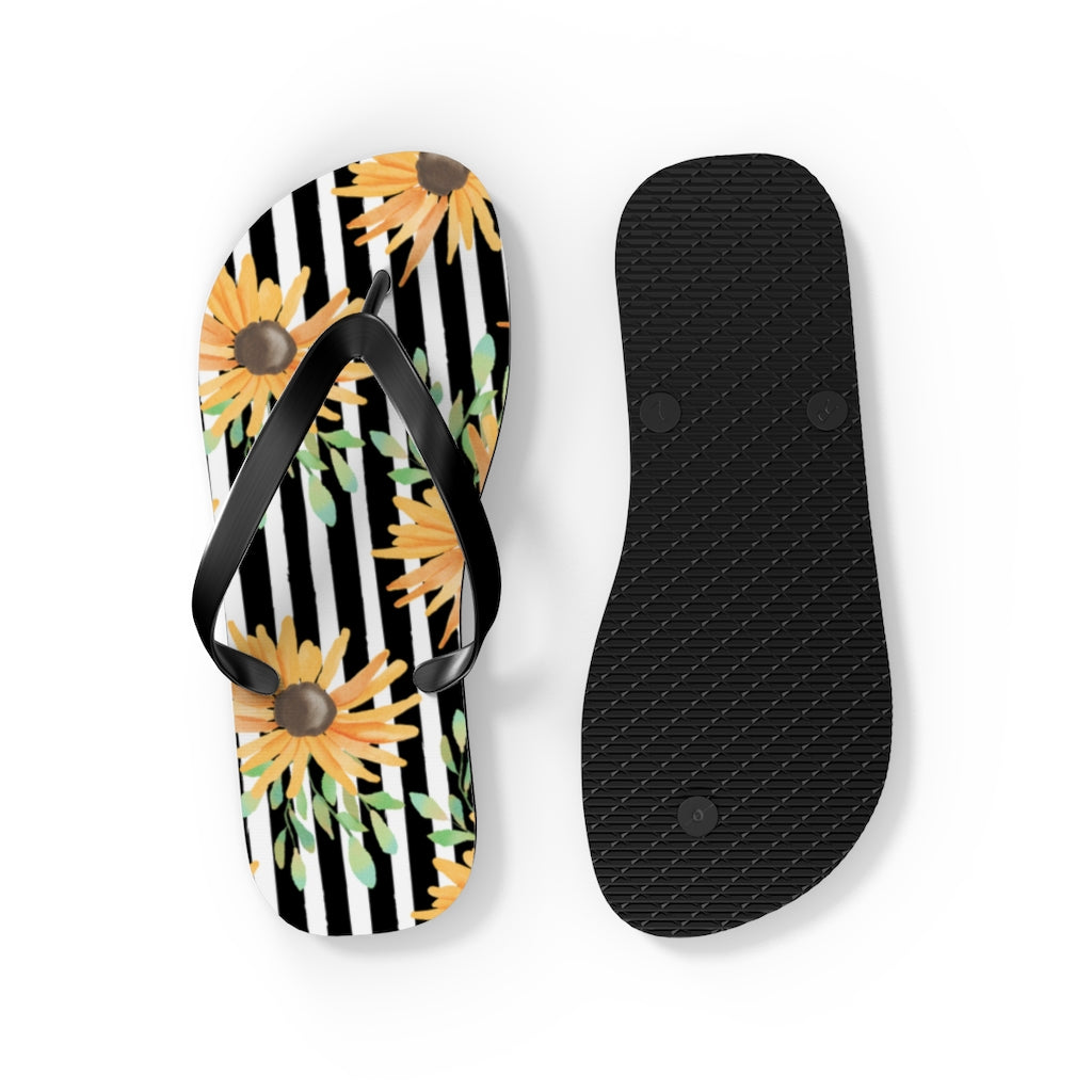Shoes-Sunflowers Flip Flops-Jack N Roy