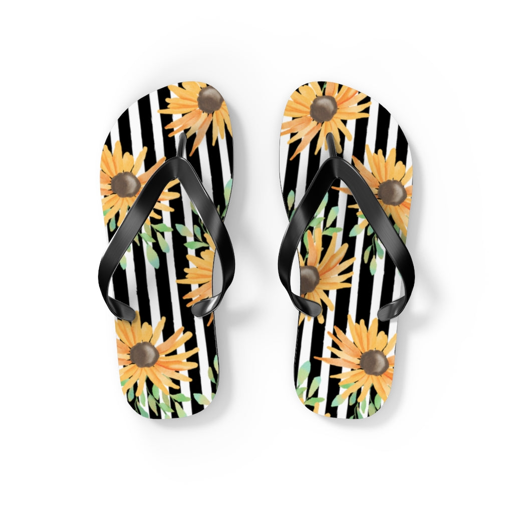 Shoes-Sunflowers Flip Flops-S-Jack N Roy