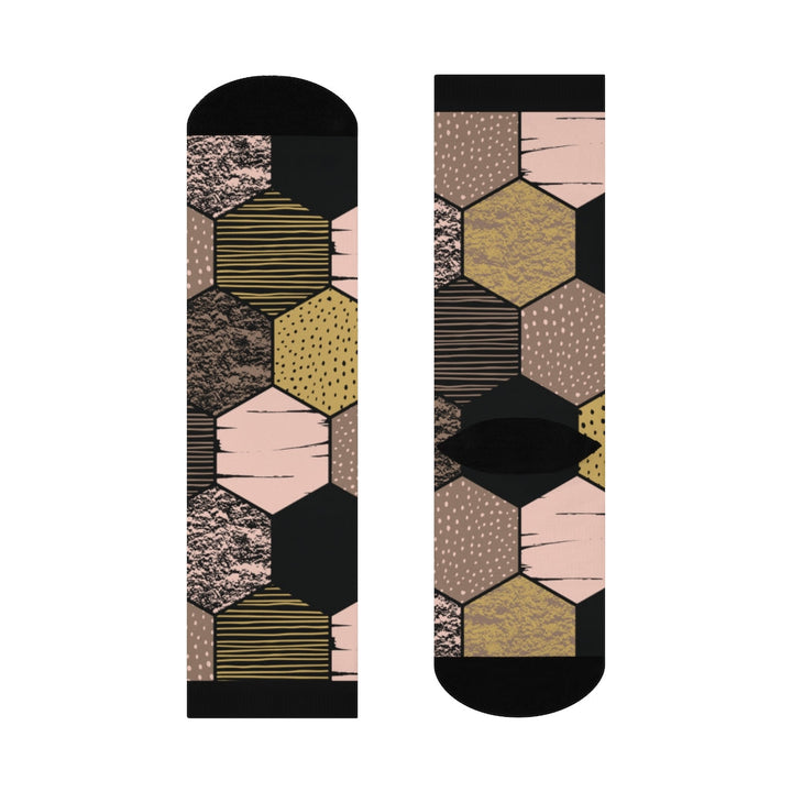 Socks-Abstract Polygons Socks-One size-Jack N Roy