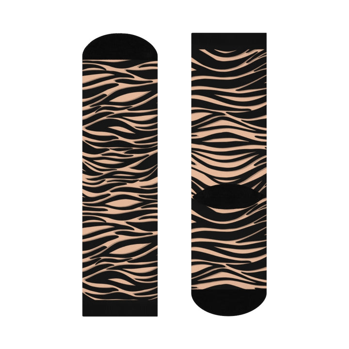 Socks-Beige Tiger Animal Print Socks-One size-Jack N Roy