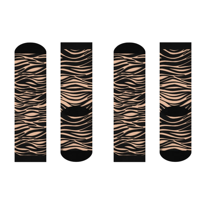 Socks-Beige Tiger Animal Print Socks-One size-Jack N Roy