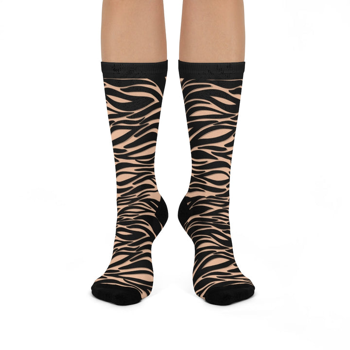 Socks-Beige Tiger Animal Print Socks-One size-Jack N Roy