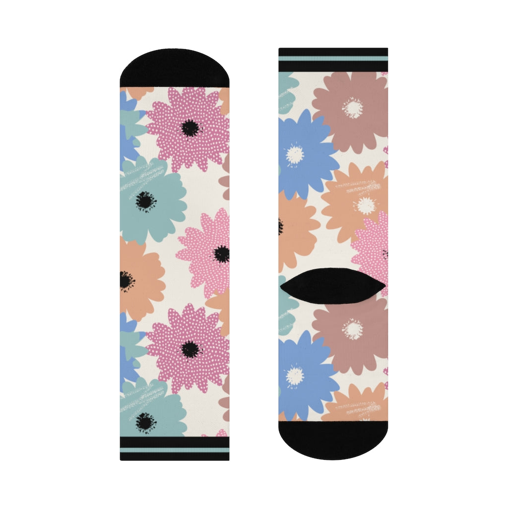 Socks-Flowers Socks-One size-Jack N Roy