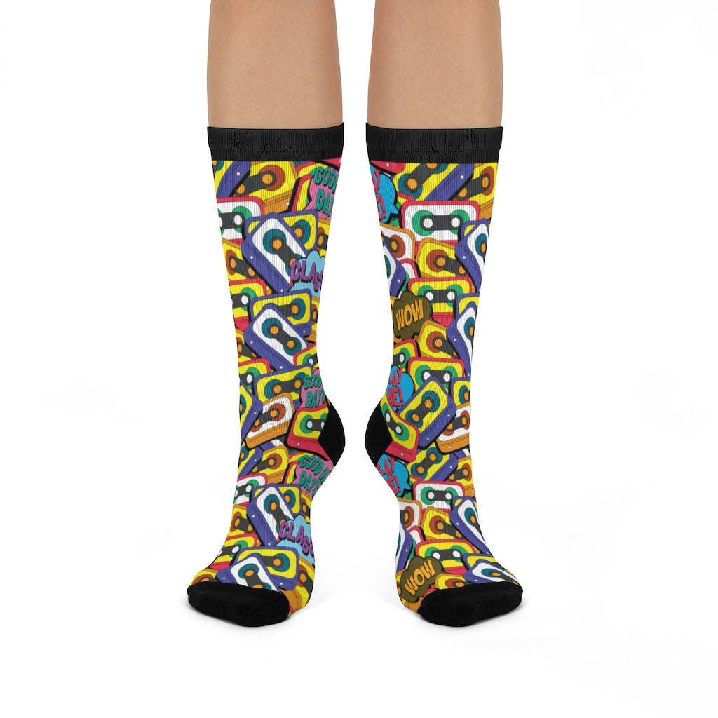 Socks-Old School Cassette Socks-One size-Jack N Roy