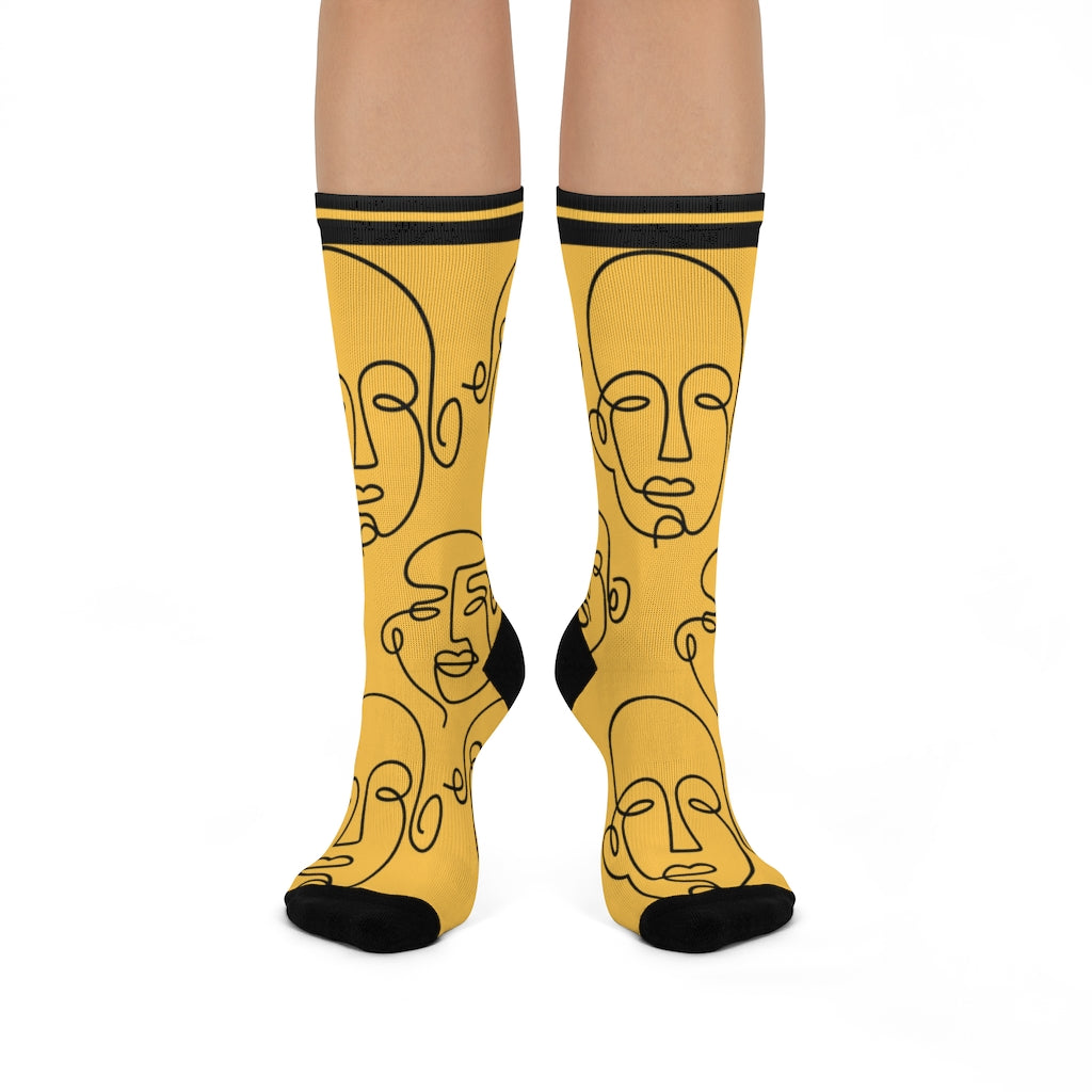 Socks-One Line Art Face Socks-One size-Jack N Roy