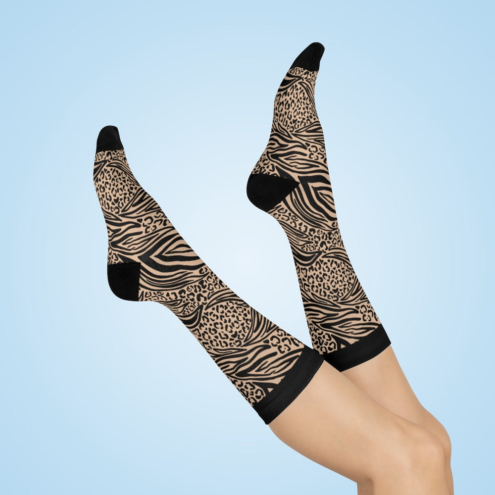 Socks-Zebra X Jaguar Animal Print Socks-One size-Jack N Roy