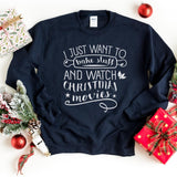 Sweatshirt-Bake Stuff & Watch Christmas Movies Sweatshirt-S-Navy-Jack N Roy