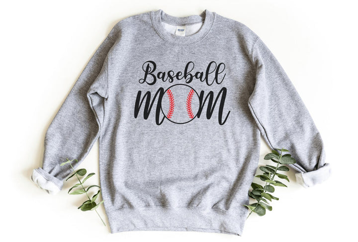 Sweatshirts-Baseball Mom Sweatshirt-S-Sport Grey-Jack N Roy