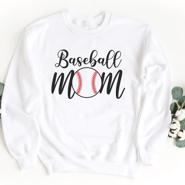 Sweatshirt-Baseball Mom Sweatshirt-S-White-Jack N Roy